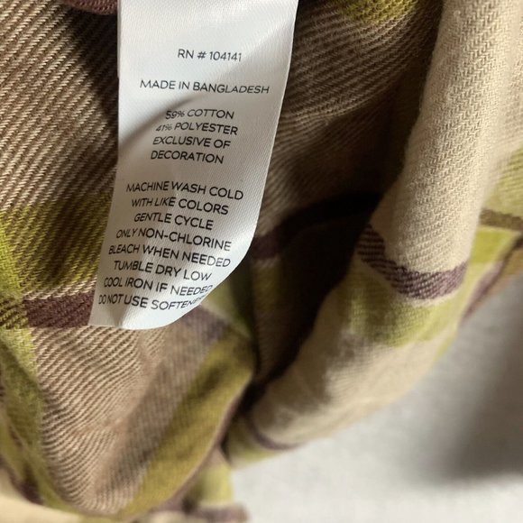 Alpine Design Flannel Shirt Men's Small Brown Plaid Cotton Long Sleeve 7017 - Picture 6 of 8